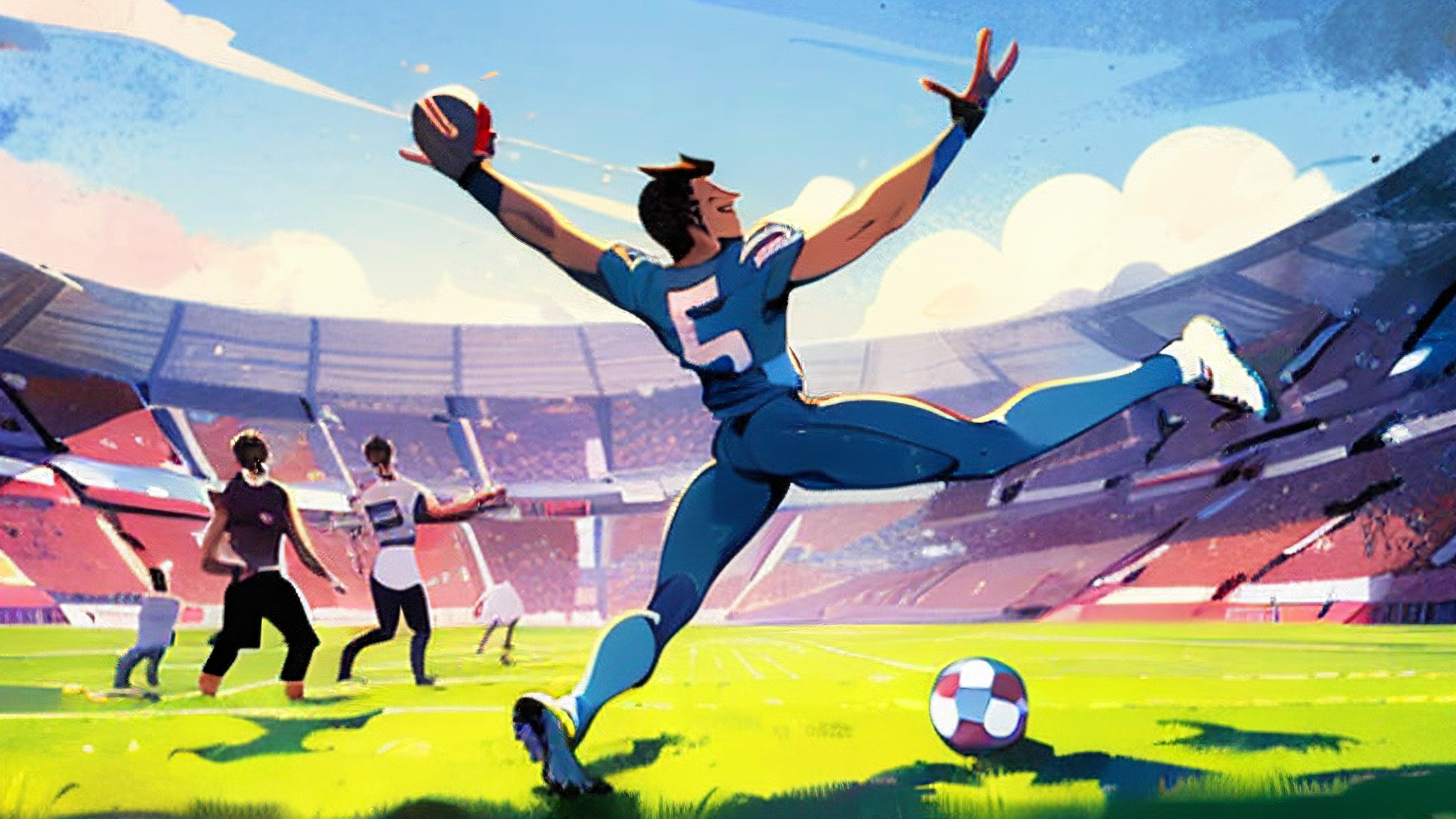 足球运动魅力无限，球员激情火爆赛场！